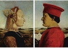 Federico da Montefeltro og hans hustru Battista Sforza