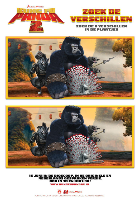 bilde finn forskjellen - Kung Fu Panda 2