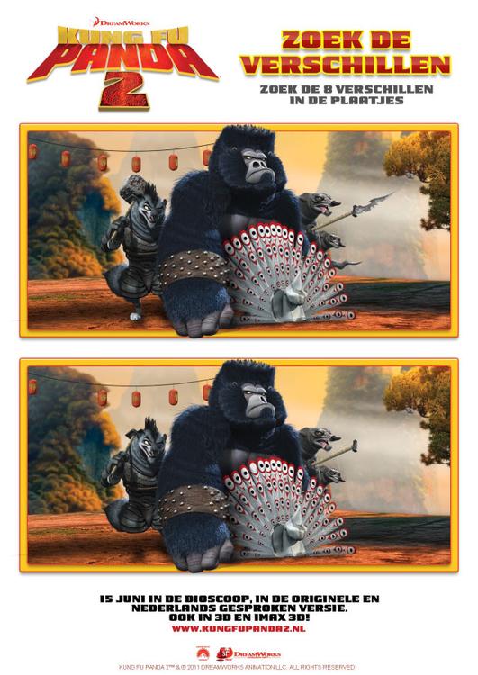 finn forskjellen - Kung Fu Panda 2