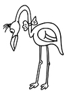 Fargeleggingsbilde flamingo