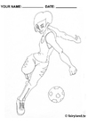 Fargeleggingsbilde fotball