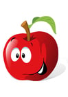 frukt - rød eple