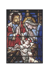 bilder glassmaleri - Jesu fødsel