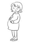 Fargeleggingsbilde gravid