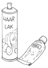 Fargeleggingsbilde hÃ¥rstyling - gelÃ© og spray
