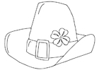 Fargeleggingsbilde hatt saint patrick´s day
