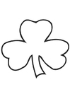 Fargeleggingsbilde irsk kløver - shamrock