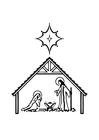Fargeleggingsbilde jesus fødsel