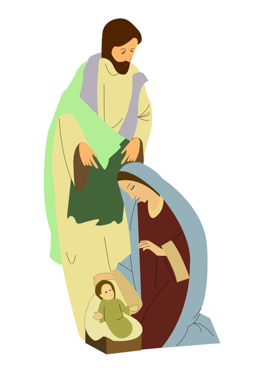 bilde Josef, Maria og Jesus
