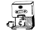 Fargeleggingsbilde kaffemaskin