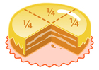 bilde kake - fjerdedel
