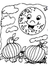 Fargeleggingsbilde natt - halloween