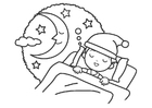 Fargeleggingsbilde natt - søvn