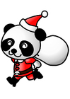 bilde panda i julekostyme