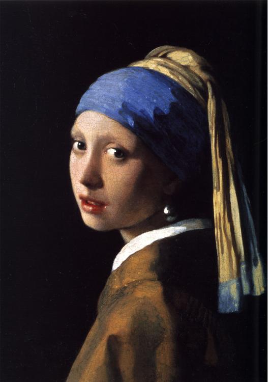 Pike med perleÃ¸redobb - Johannes Vermeer