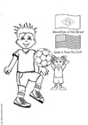Fargeleggingsbilde spille fotball