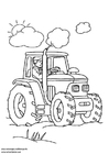 Fargeleggingsbilde traktor