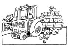 Fargeleggingsbilde traktor