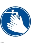 bilder vær så snill og vask hendene