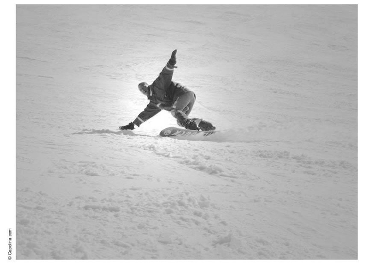 Foto Ã¥ stÃ¥ pÃ¥ snowboard