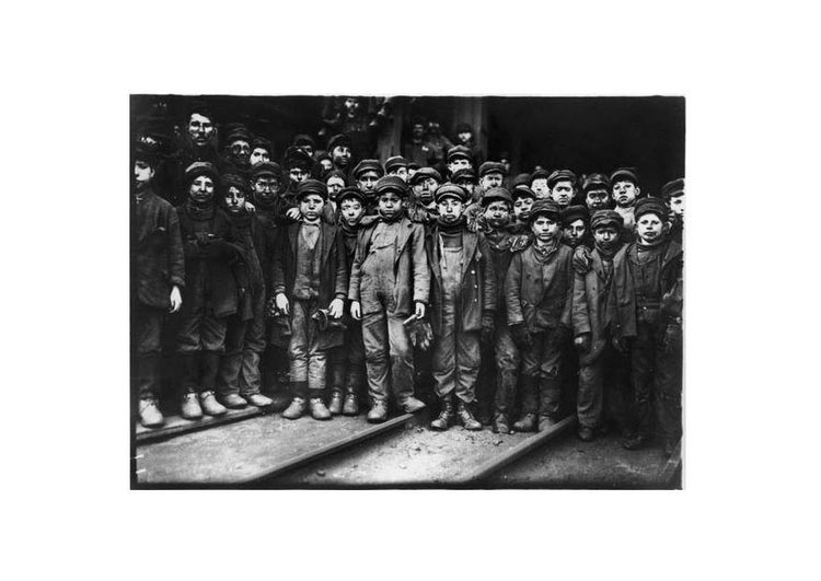 Foto barnearbeider i en kullgruve 1910
