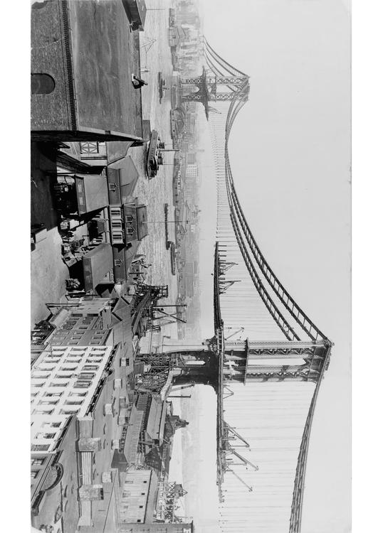bygging av Manhatten bridge 1909