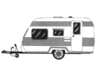 Fargeleggingsbilde campingvogn