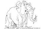 Fargeleggingsbilde elefant