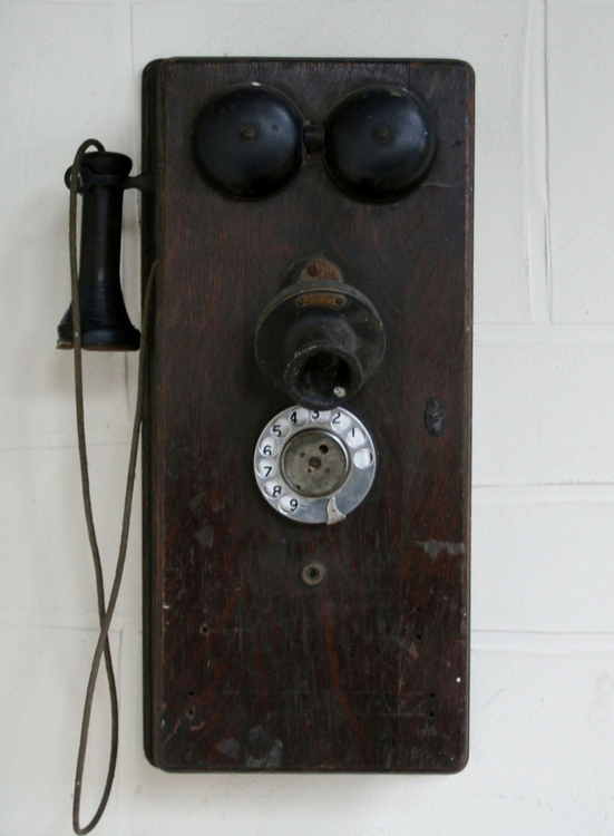 Foto gammel telefon