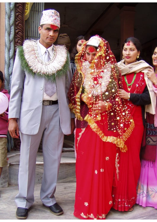 Foto hindu bryllup i Nepal