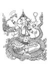 Fargeleggingsbilde hinduguden ganesh
