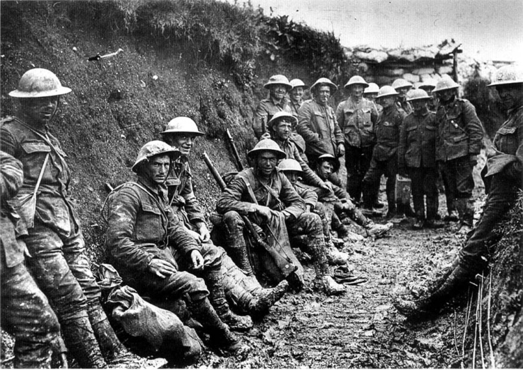 Foto irske skyttere under slaget ved Somme