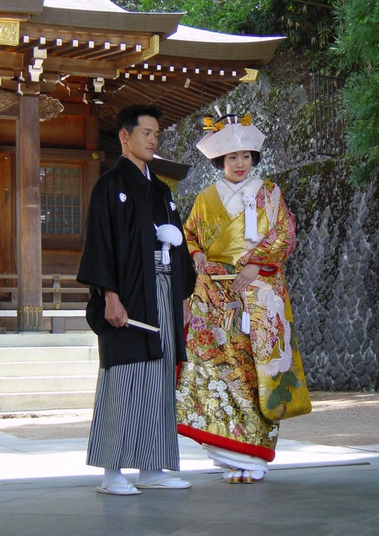 Foto japansk bryllup, Shinto seremoni