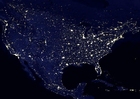 Foto Jorden om natten - Nord-Amerika