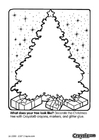 Fargeleggingsbilde juletre