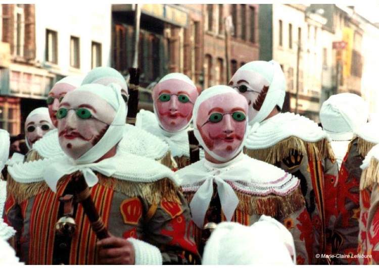 Foto karneval i Gilles de Binche, Belgia