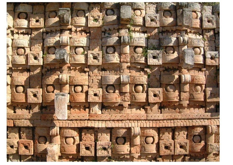 Foto maskenes tempel Yucatan