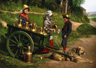 melkeselger med hundevogn - Belgia 1890