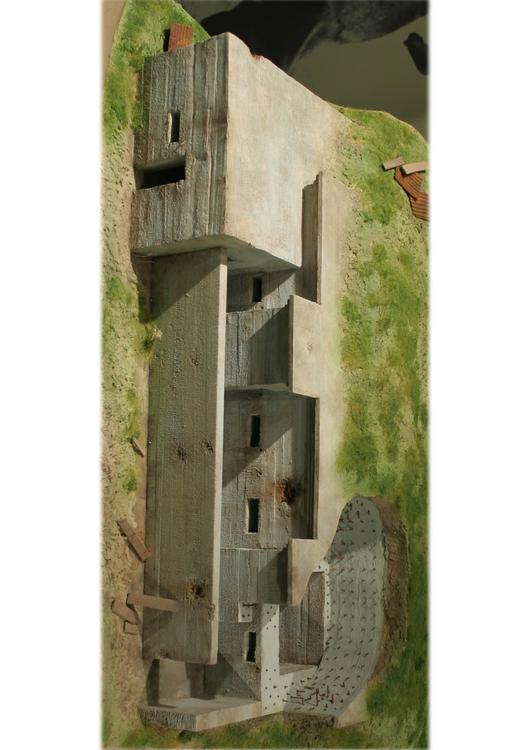 modell av tysk bunker 1916