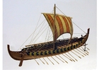 modell av vikingskipet Gokstad