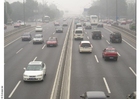 motorvei med forurensning i Peking