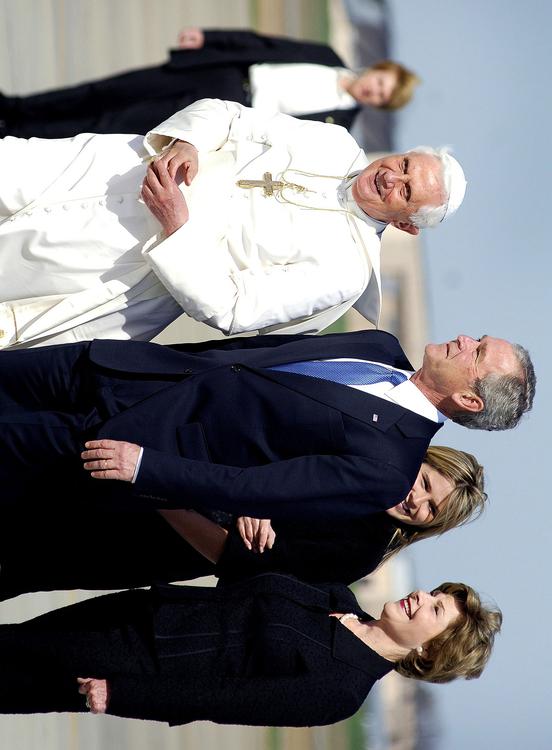 Pave Benedict XVI og George W. Bush