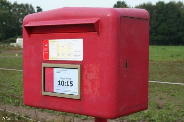 Foto postkasse i Belgia