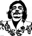 Fargeleggingsbilde salvador dali