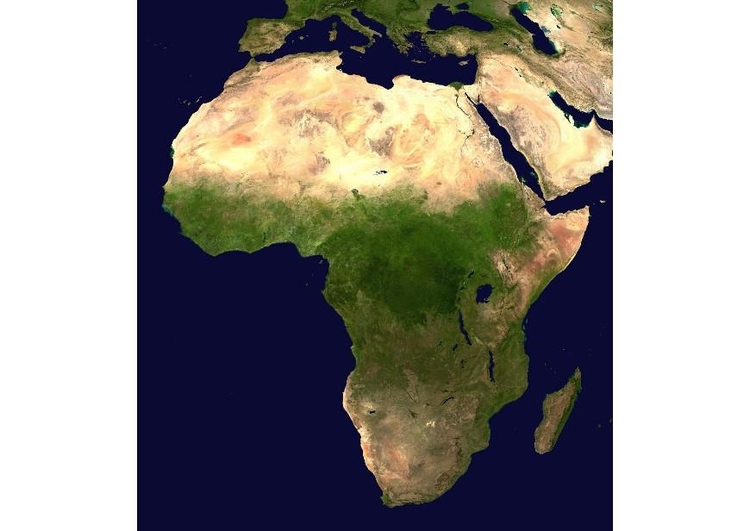 Foto satelittbilde av Afrika