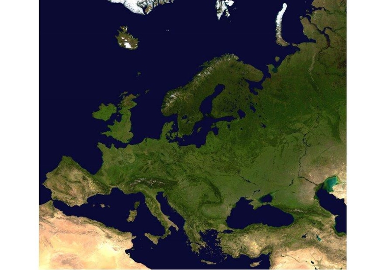 Foto satelittbilde av Europa