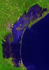 Fotografier satelittbilde av Venezia
