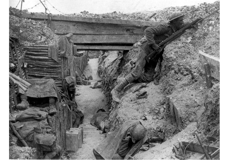 Foto skyttergraver - slaget ved Somme