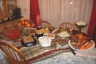 Fotografier Thanksgiving måltid