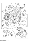 Fargeleggingsbilde tiger